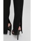 Spodnie Boss Spodnie damskie kolor czarny dopasowane high waist
