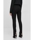 Spodnie Boss Spodnie damskie kolor czarny dopasowane high waist