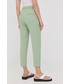 Spodnie Boss spodnie damskie kolor zielony proste high waist