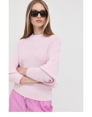 Sweter sweter damski kolor różowy - Answear.com Boss