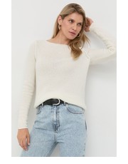 Sweter sweter wełniany damski kolor beżowy lekki - Answear.com Boss
