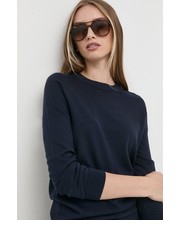 Sweter sweter wełniany damski kolor granatowy lekki - Answear.com Boss