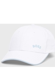 Czapka czapka bawełniana  ATHLEISURE kolor biały gładka - Answear.com Boss
