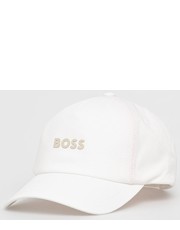 Czapka czapka bawełniana  CASUAL kolor biały z aplikacją - Answear.com Boss