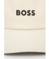Czapka Boss czapka bawełniana  CASUAL kolor beżowy z aplikacją