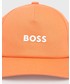 Czapka Boss czapka bawełniana  CASUAL kolor czerwony z aplikacją