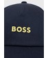 Czapka Boss czapka bawełniana  CASUAL kolor granatowy z aplikacją