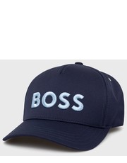 Czapka czapka kolor granatowy z aplikacją - Answear.com Boss