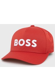 Czapka czapka kolor czerwony z aplikacją - Answear.com Boss