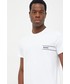 T-shirt - koszulka męska Boss t-shirt bawełniany kolor biały z nadrukiem