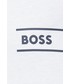 T-shirt - koszulka męska Boss t-shirt bawełniany kolor biały z nadrukiem