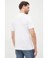 T-shirt - koszulka męska Boss t-shirt bawełniany  CASUAL kolor biały z nadrukiem