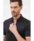 T-shirt - koszulka męska Boss polo bawełniane kolor czarny z aplikacją