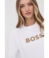 Bluza Boss bluza bawełniana damska kolor biały z nadrukiem