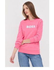 Bluza bluza bawełniana damska kolor różowy z nadrukiem - Answear.com Boss