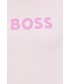 Bluza Boss bluza bawełniana damska kolor różowy z nadrukiem