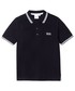 Koszulka Boss polo bawełniane dziecięce kolor czarny z aplikacją