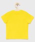 Koszulka Boss t-shirt dziecięcy kolor żółty z nadrukiem