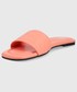 Klapki Boss klapki skórzane Addison Slide-HF damskie kolor różowy
