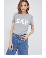 Bluzka t-shirt bawełniany kolor szary - Answear.com Gap