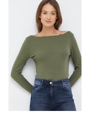 Bluzka longsleeve damski kolor zielony - Answear.com Gap