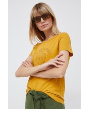 Bluzka t-shirt bawełniany kolor żółty - Answear.com Gap