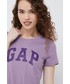 Bluzka Gap t-shirt bawełniany kolor fioletowy