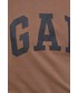 Bluzka Gap t-shirt bawełniany kolor brązowy