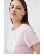 Bluzka t-shirt bawełniany kolor różowy - Answear.com Gap