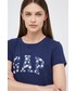 Bluzka Gap t-shirt bawełniany kolor granatowy