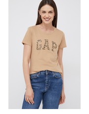 Bluzka t-shirt bawełniany kolor brązowy - Answear.com Gap