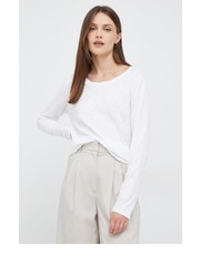 Bluzka longsleeve bawełniany kolor biały - Answear.com Gap