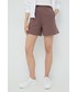 Spodnie Gap szorty damskie kolor fioletowy gładkie high waist