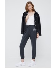Spodnie spodnie dresowe damskie kolor szary z aplikacją - Answear.com Gap