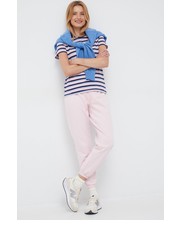 Spodnie spodnie dresowe damskie kolor różowy z aplikacją - Answear.com Gap