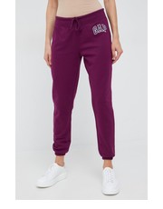 Spodnie spodnie dresowe damskie kolor fioletowy z aplikacją - Answear.com Gap