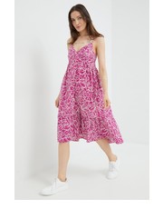 Sukienka sukienka bawełniana kolor fioletowy mini rozkloszowana - Answear.com Gap