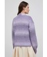 Sweter Gap kardigan damski kolor fioletowy ciepły