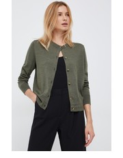 Sweter kardigan wełniany damski kolor zielony lekki - Answear.com Gap