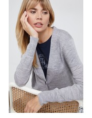 Sweter kardigan wełniany damski kolor szary lekki - Answear.com Gap