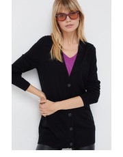 Sweter kardigan wełniany damski kolor czarny lekki - Answear.com Gap