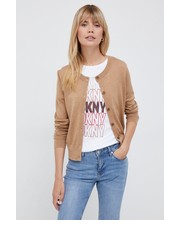 Sweter kardigan wełniany damski kolor brązowy lekki - Answear.com Gap