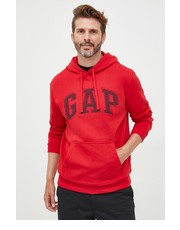 Bluza męska bluza męska kolor czerwony z kapturem z aplikacją - Answear.com Gap