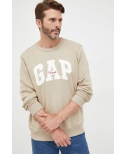 Bluza męska bluza męska kolor zielony z aplikacją - Answear.com Gap