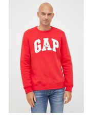 Bluza męska bluza męska kolor czerwony z aplikacją - Answear.com Gap