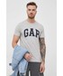 T-shirt - koszulka męska Gap t-shirt bawełniany kolor szary z nadrukiem