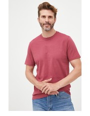T-shirt - koszulka męska t-shirt bawełniany kolor czerwony gładki - Answear.com Gap
