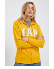 Bluza bluza damska kolor żółty z kapturem z aplikacją - Answear.com Gap