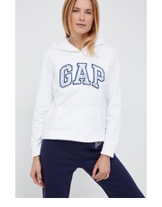 Bluza bluza damska kolor biały z kapturem z aplikacją - Answear.com Gap