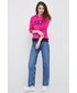 Bluza Gap bluza damska kolor różowy z kapturem z aplikacją